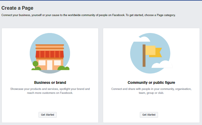 create a FB page